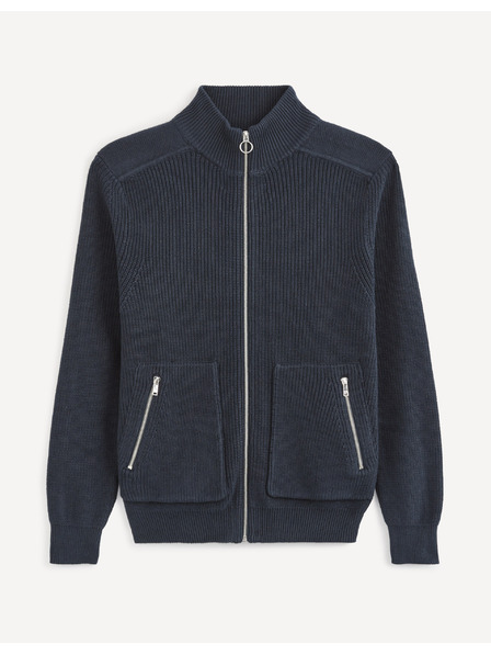 Celio Тъмносин основен пуловер Celio Vezipper