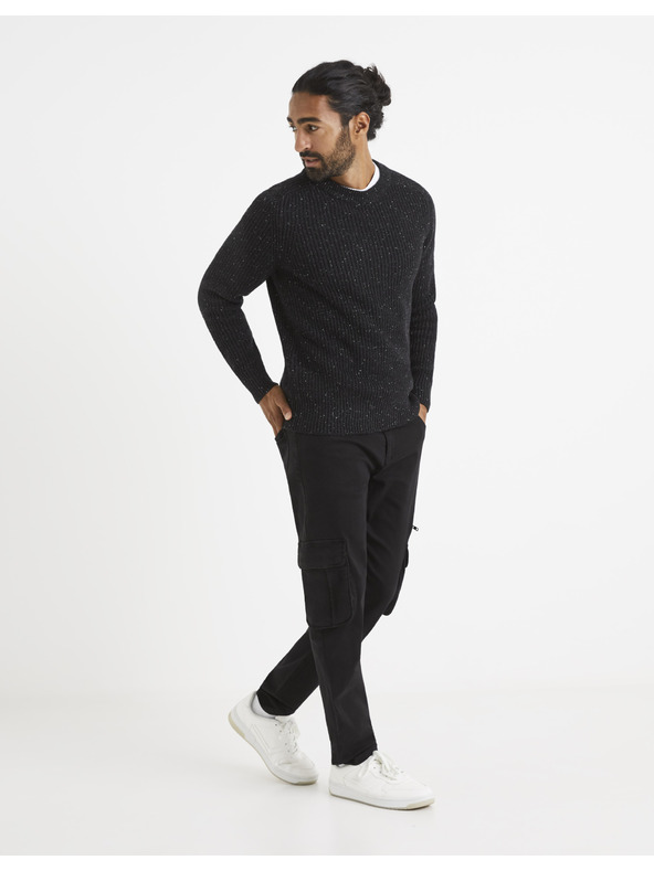 Celio Черен мъжки пуловер Celio