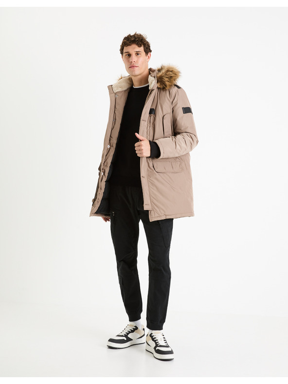 Celio Черен мъжки вълнен пуловер Celio