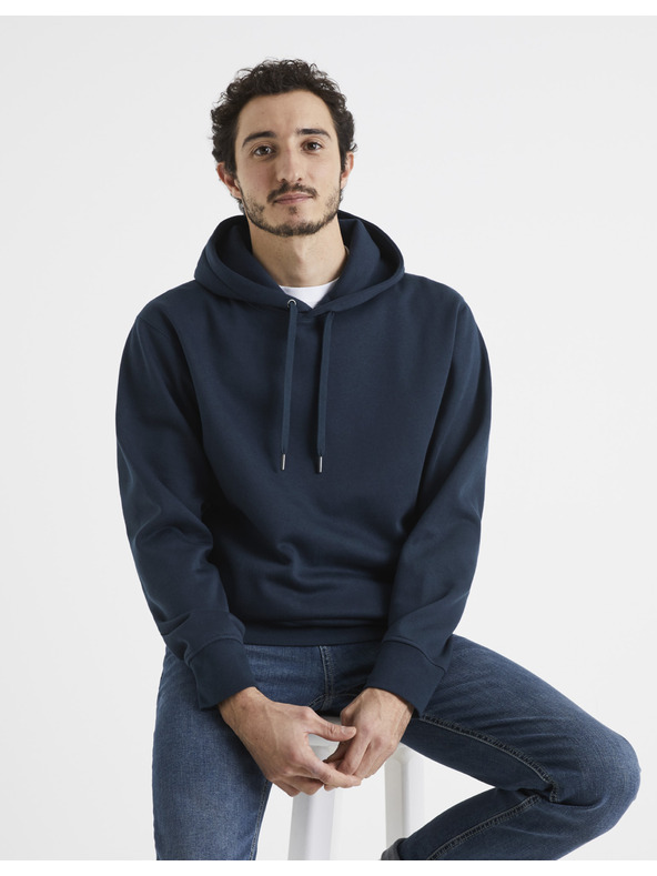 Celio Тъмносиньо мъжко яке с качулка Celio Vesix