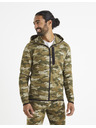 Celio Бежово-зелена мъжка камуфлажна качулка Celio Veyoke