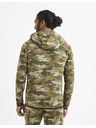 Celio Бежово-зелена мъжка камуфлажна качулка Celio Veyoke