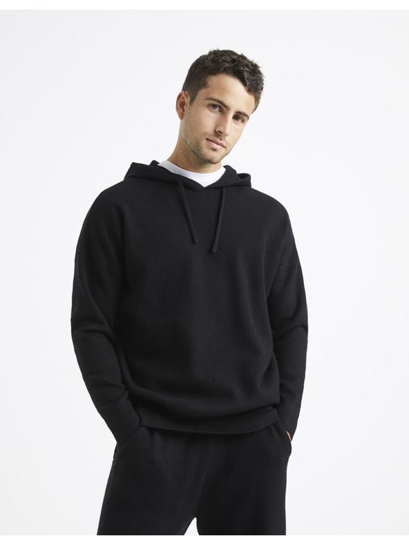 Celio Черен мъжки пуловер Celio Vesweety