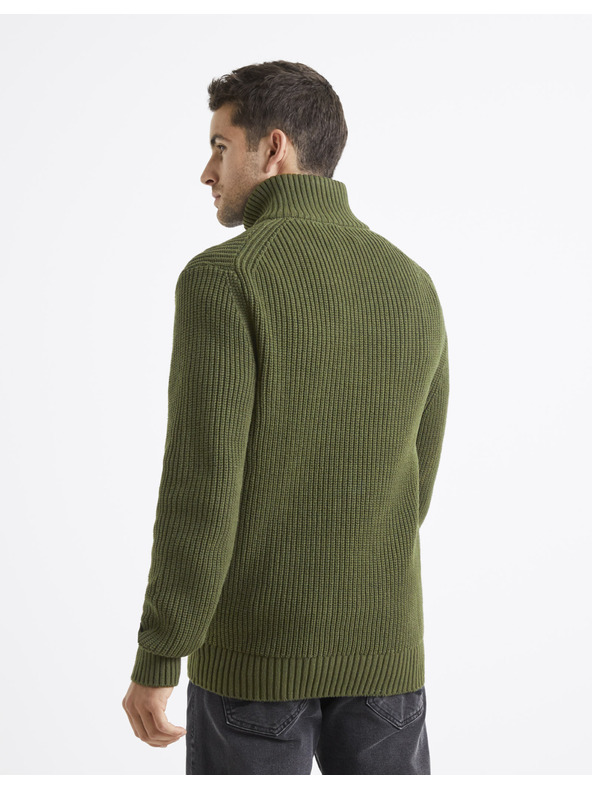 Celio Зелен мъжки пуловер Celio Veviking