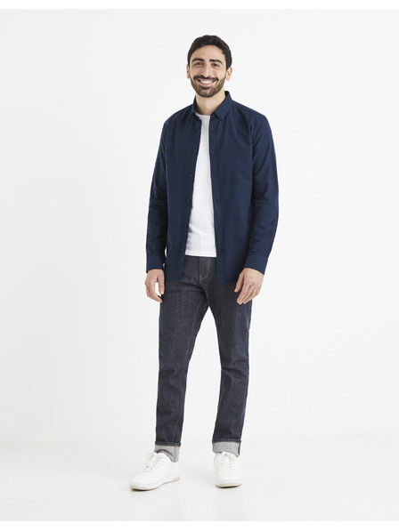 Celio Тъмно синя мъжка тениска Celio Waffle