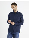 Celio Тъмносиня мъжка ленена риза Celio Baflax