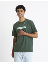 Celio Тъмнозелена мъжка тениска Celio Cefasto