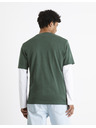 Celio Тъмнозелена мъжка тениска Celio Cefasto