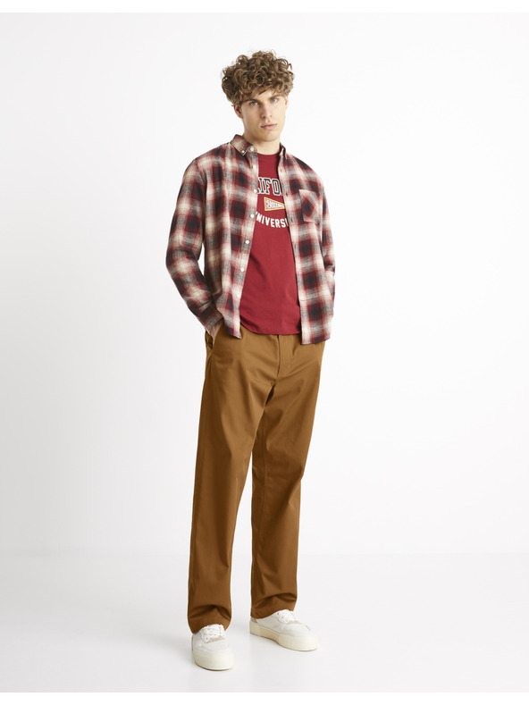 Celio Кафяв панталон тип чино Celio Coloose1