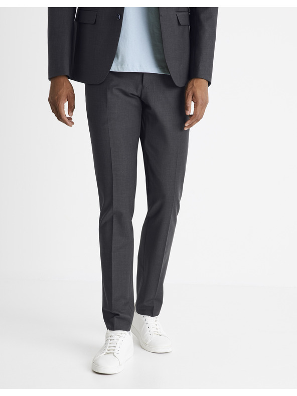 Celio Тъмно сив мъжки официален панталон Celio Colexus