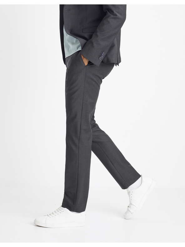 Celio Тъмно сив мъжки официален панталон Celio Colexus
