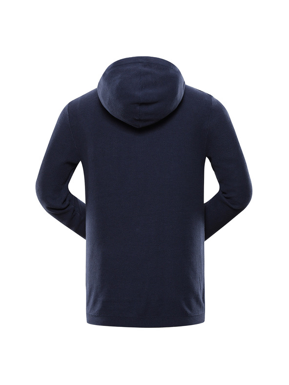 NAX Тъмно син мъжки пуловер с качулка NAX Polin