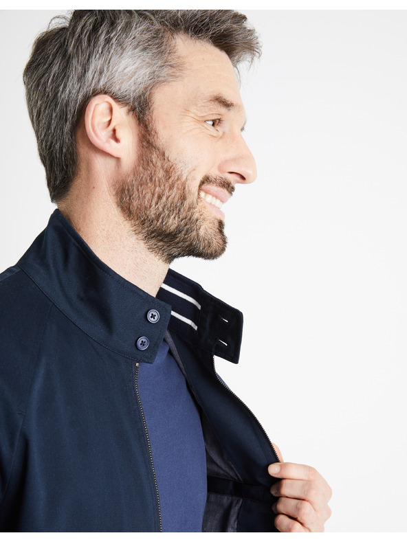 Celio Тъмносиньо мъжко яке с цип Celio Ducotone