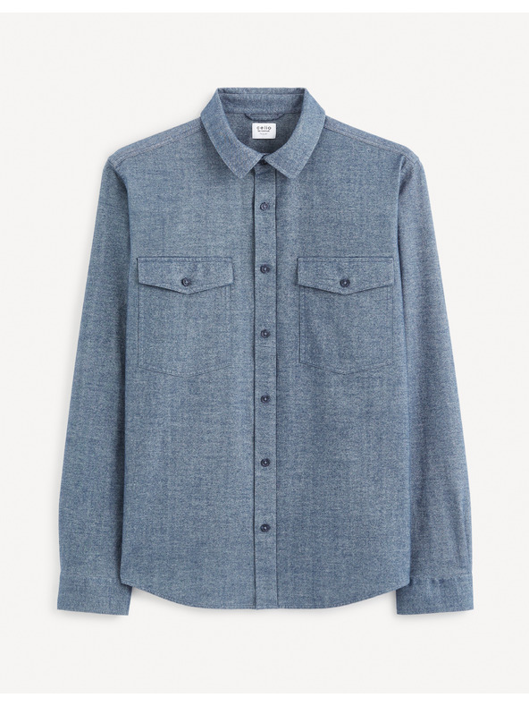 Celio Синя мъжка връхна риза Celio Fadotex