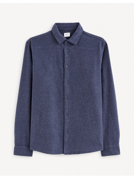 Celio Тъмносиня мъжка фланелена риза Celio Fanel