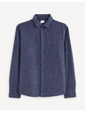Celio Тъмносиня мъжка фланелена риза Celio Fanel