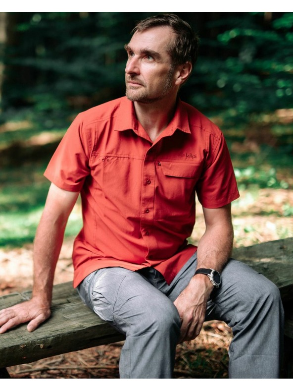Kilpi Червена мъжка спортна риза Kilpi Bombay