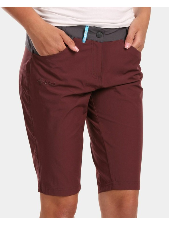 Kilpi Дамски спортни шорти Kilpi Sylane-W в цвят бордо