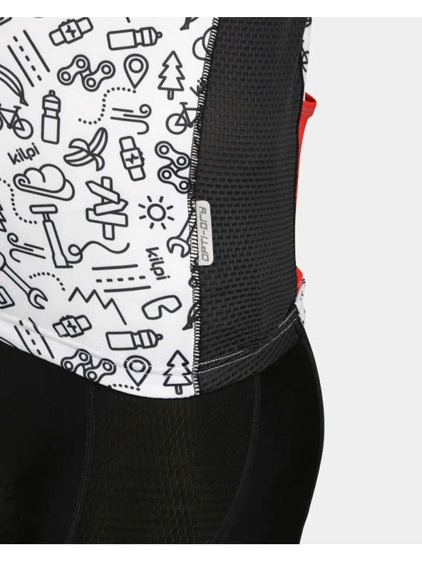 Kilpi Черно-бяла мъжка спортна тениска с щампа Kilpi RIVAL