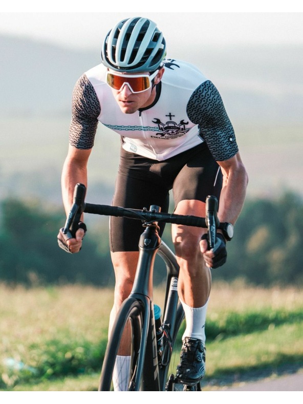 Kilpi Бяла мъжка спортна тениска с цип Kilpi RIVAL