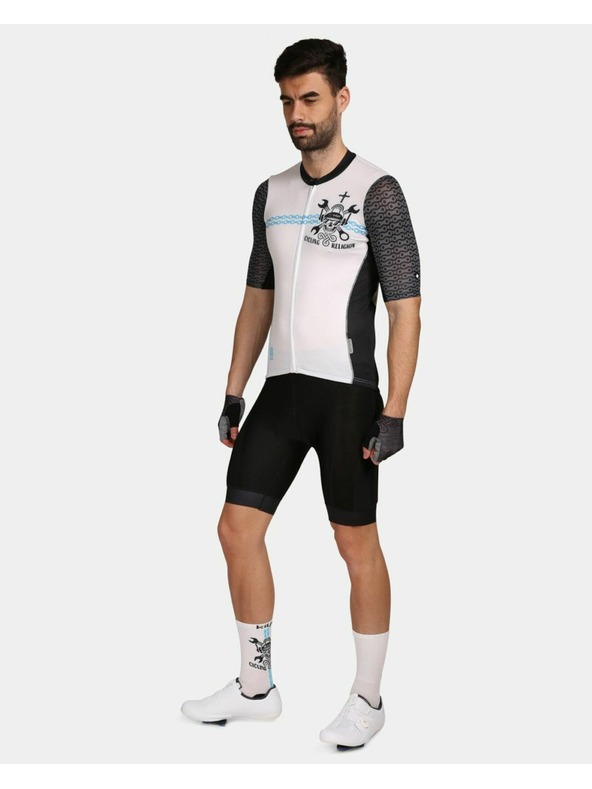 Kilpi Бяла мъжка спортна тениска с цип Kilpi RIVAL