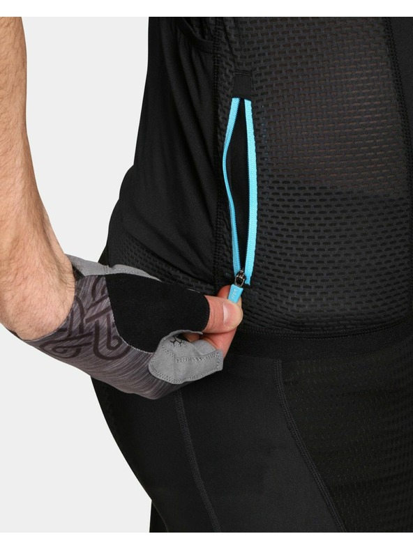 Kilpi Черна мъжка спортна тениска с цип Kilpi PICARD