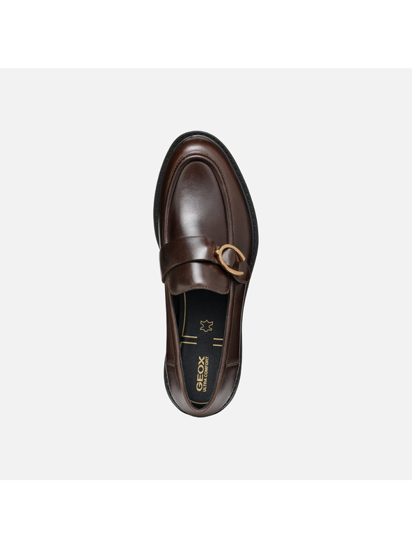 Geox Тъмнокафяви дамски мокасини Geox Walk pleasure