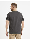 Celio Тъмно сива мъжка тениска с щампа Celio