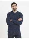 Celio Тъмно син мъжки пуловер Celio