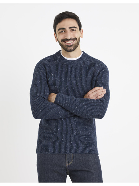 Celio Тъмно син мъжки пуловер Celio