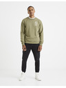 Celio Светлозелен мъжки суитчър с надпис Celio на гърба