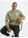 Celio Светлозелен мъжки суитчър с надпис Celio на гърба