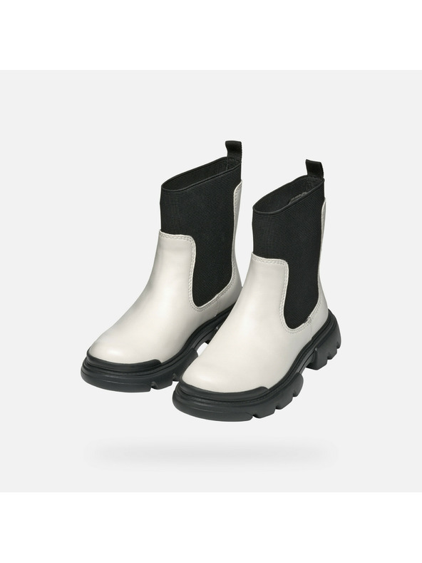 Geox Кремави детски боти за момичета Geox Junette Girl