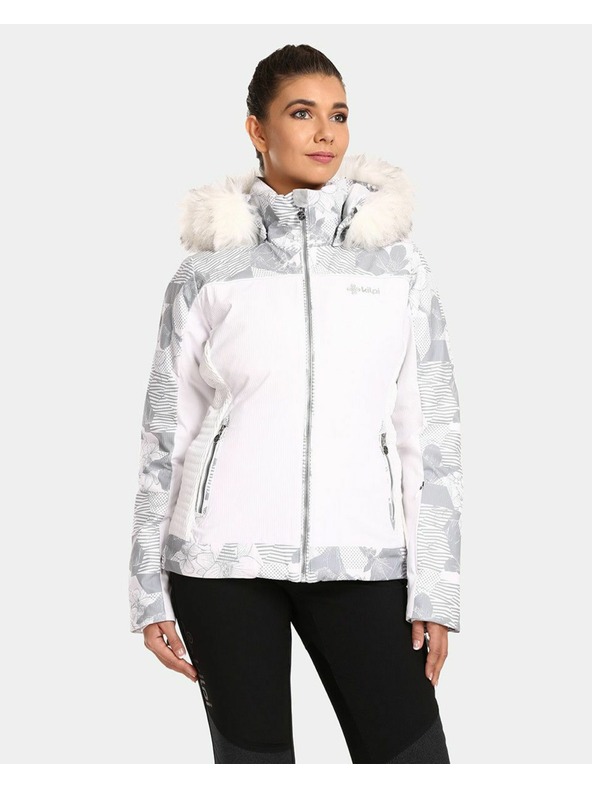 Kilpi Бяло дамско ски яке Kilpi Lena-W с отопление
