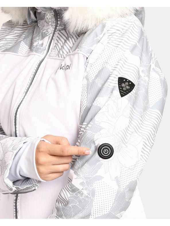 Kilpi Бяло дамско ски яке Kilpi Lena-W с отопление
