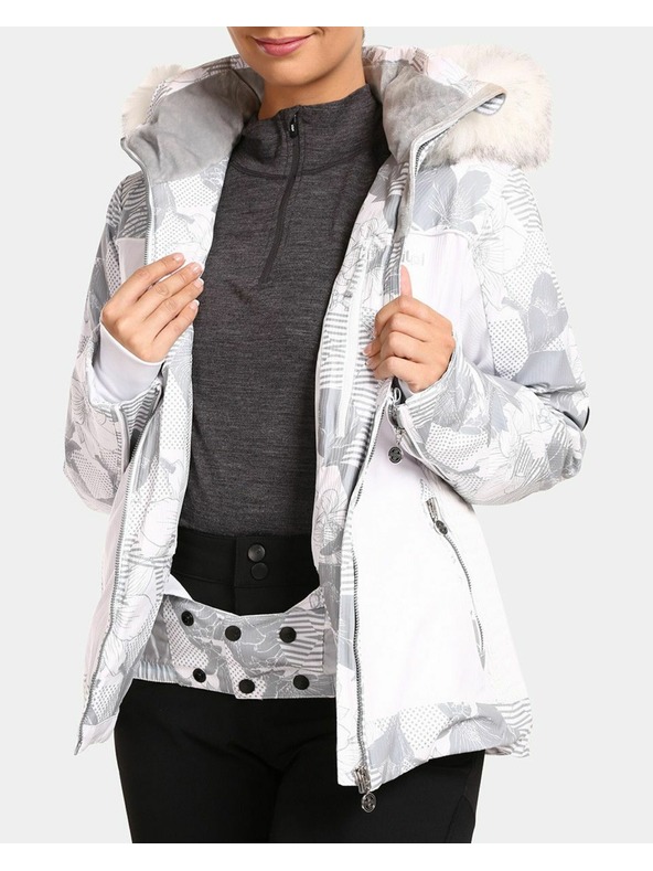 Kilpi Бяло дамско ски яке Kilpi Lena-W с отопление