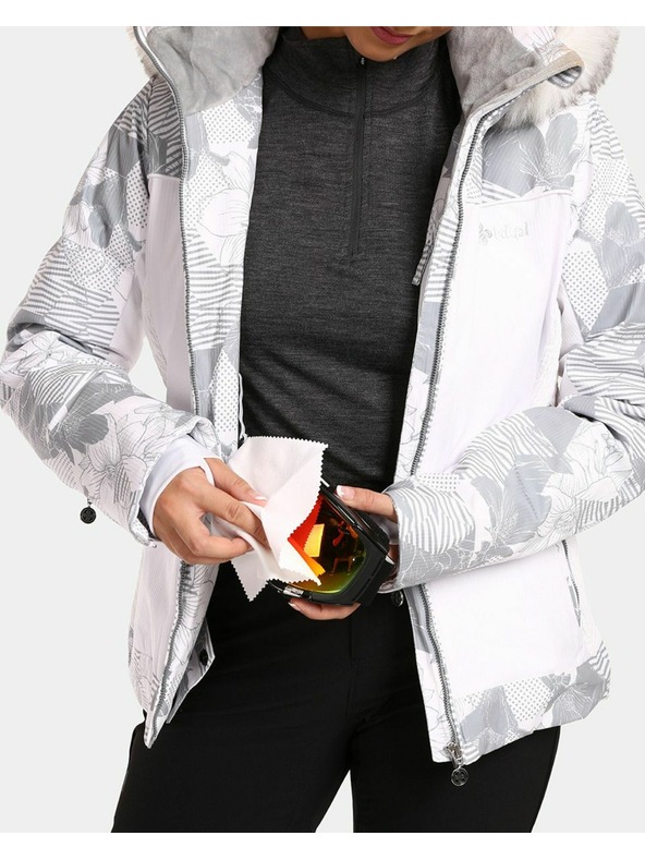 Kilpi Бяло дамско ски яке Kilpi Lena-W с отопление