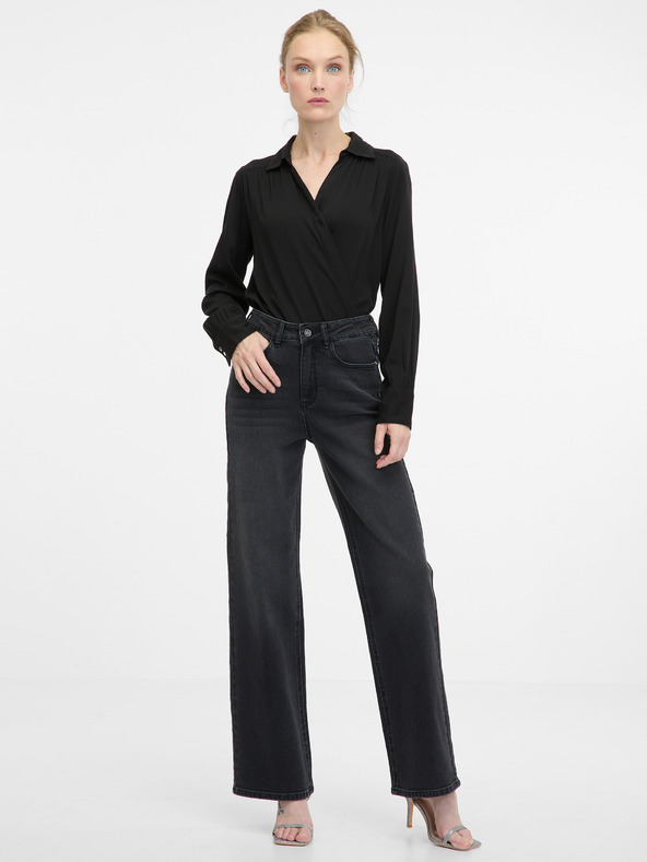 Orsay Черна дамска блуза ORSAY