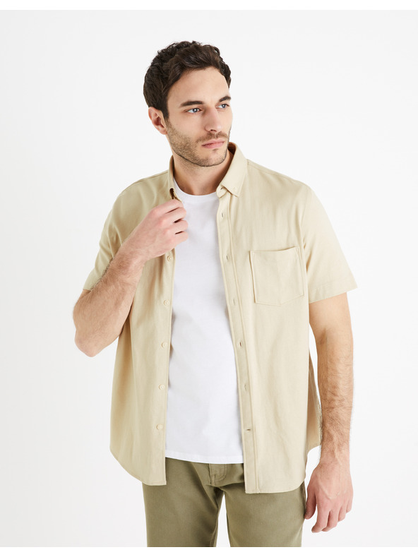 Celio Кремава мъжка риза Celio Barik