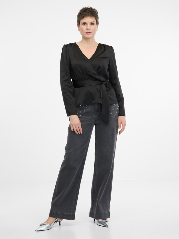 Orsay Черна дамска блуза ORSAY