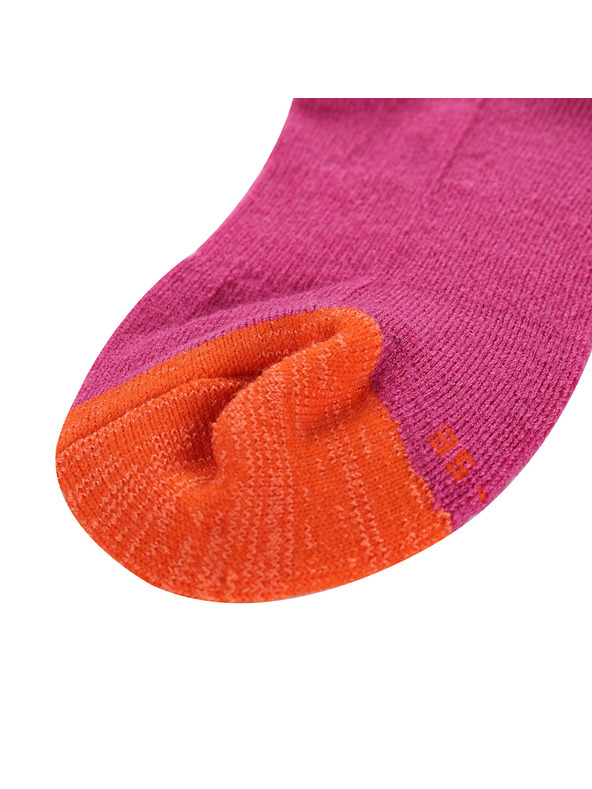 ALPINE PRO Тъмно розови дамски чорапи от мериносова вълна ALPINE PRO Phalte