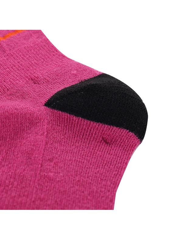 ALPINE PRO Тъмно розови дамски чорапи от мериносова вълна ALPINE PRO Phalte