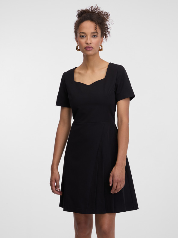 Orsay Черна дамска рокля с дължина до коляното ORSAY