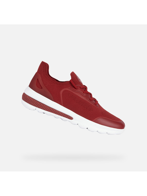 Geox Тъмночервени мъжки маратонки Geox Spherica actif