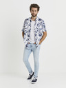 Celio Синя и бяла мъжка риза с батик Celio Vatye