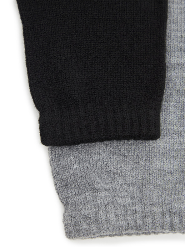 Orsay Черни и сиви дамски ръкавици 2 бр ORSAY