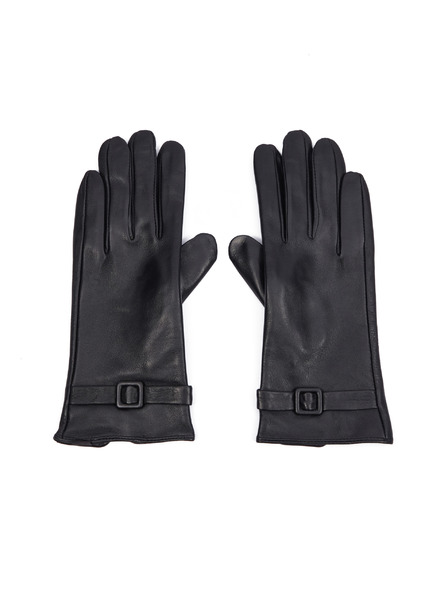 Orsay Черни дамски кожени ръкавици ORSAY
