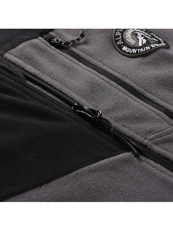 ALPINE PRO Черна мъжка поларена качулка ALPINE PRO GRES