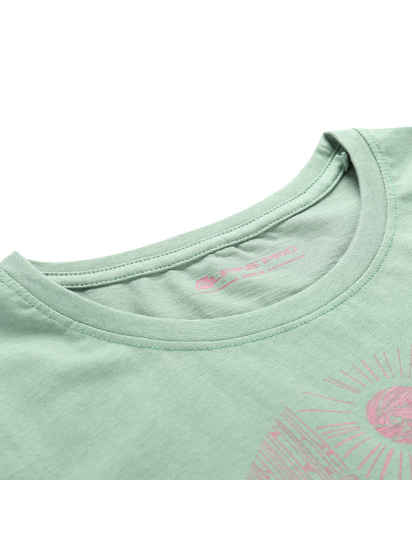 ALPINE PRO Зелена дамска тениска с щампа ALPINE PRO ECCA