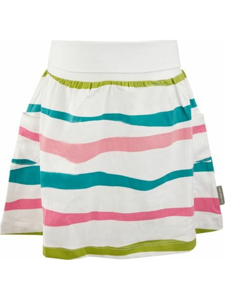 ALPINE PRO Бяла раирана пола за момичета ALPINE PRO Owelo